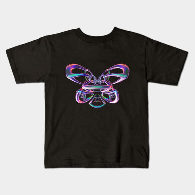 Rainbow Butterfly Kids T-Shirt by Lynn